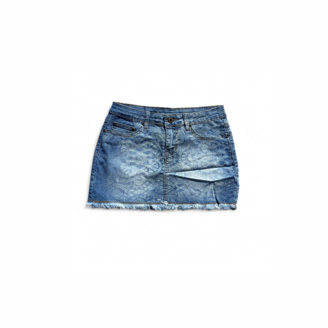 Damask Denim Skirt