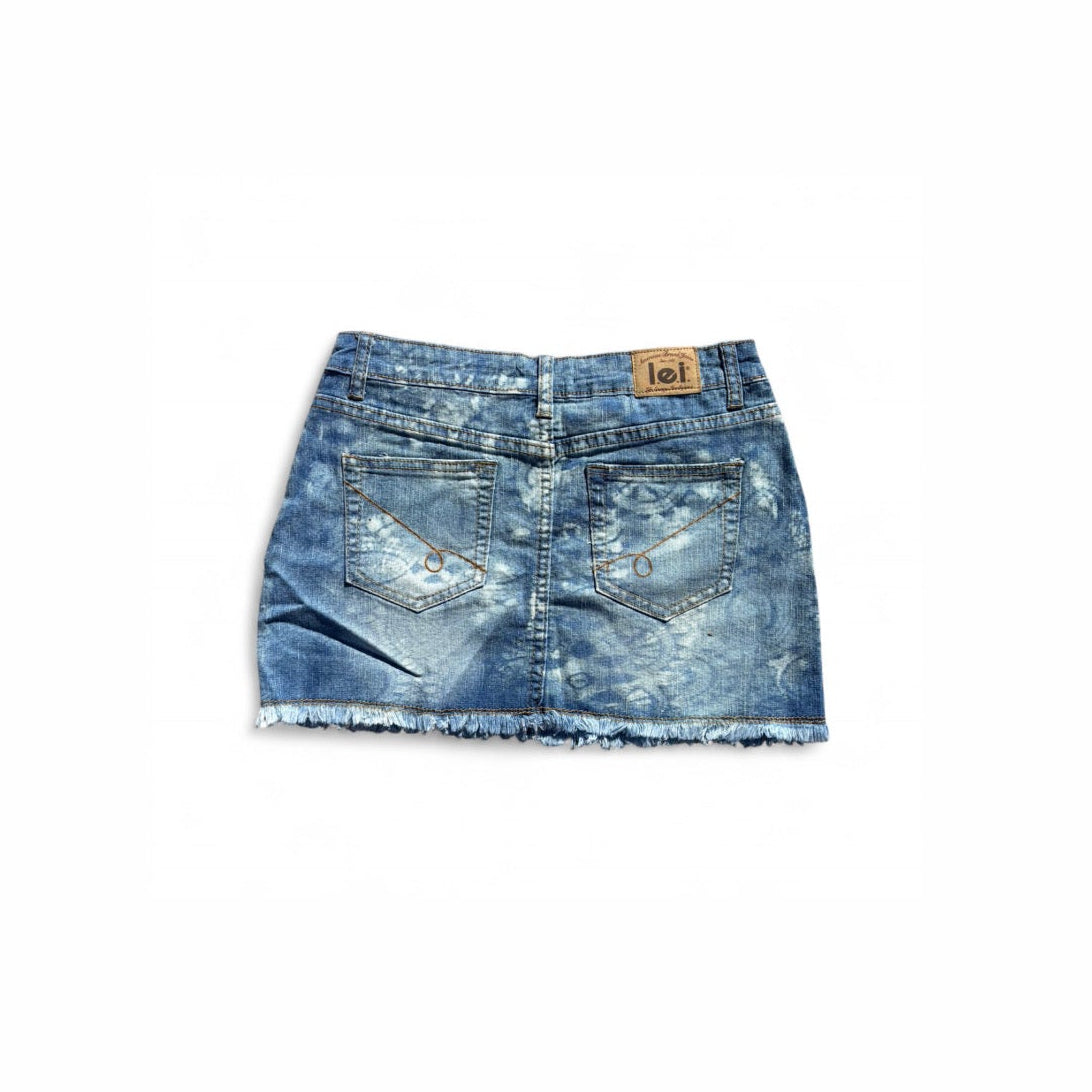 Damask Denim Skirt